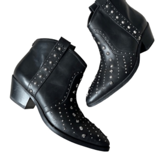 NWOB SAM EDELMAN BRIAN STUDDED WESTERN BOOTIE SIZE 8.5 - Picture 2 of 7